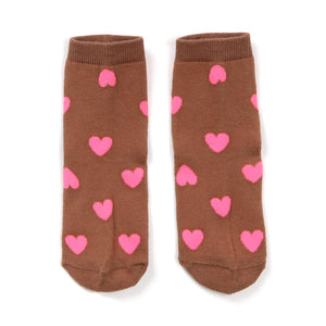 Neon Heart Print Socks