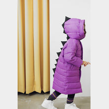 Dino long padded parka - purple