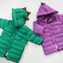 Dino long padded parka - green