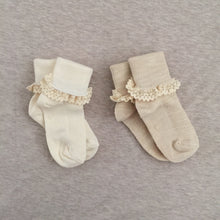 Lace-trimmed Dress Socks (2 pairs set)
