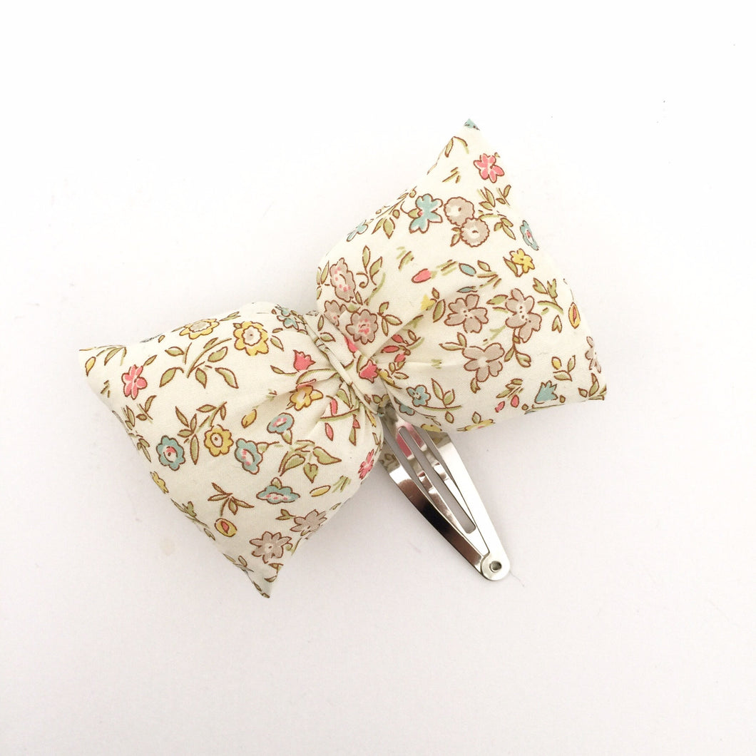 Puffy bow Hair Slide, Sweet meadow