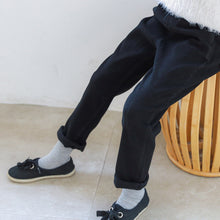 Winter Furry Comfort-Fit Corduroy Trousers (Black)