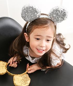 Mouse ear headband - Silver