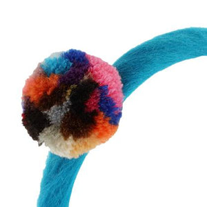 Loopy Mango headband with pom pom - blue