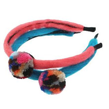 Loopy Mango headband with pom pom - blue