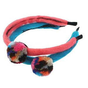 Loopy Mango headband with pom pom - Pink