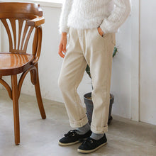 Winter Furry Comfort-Fit Corduroy Trousers (ivory)