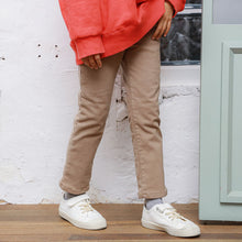 Amazing Fleece-lined Slim-fit Trousers (Taupe)