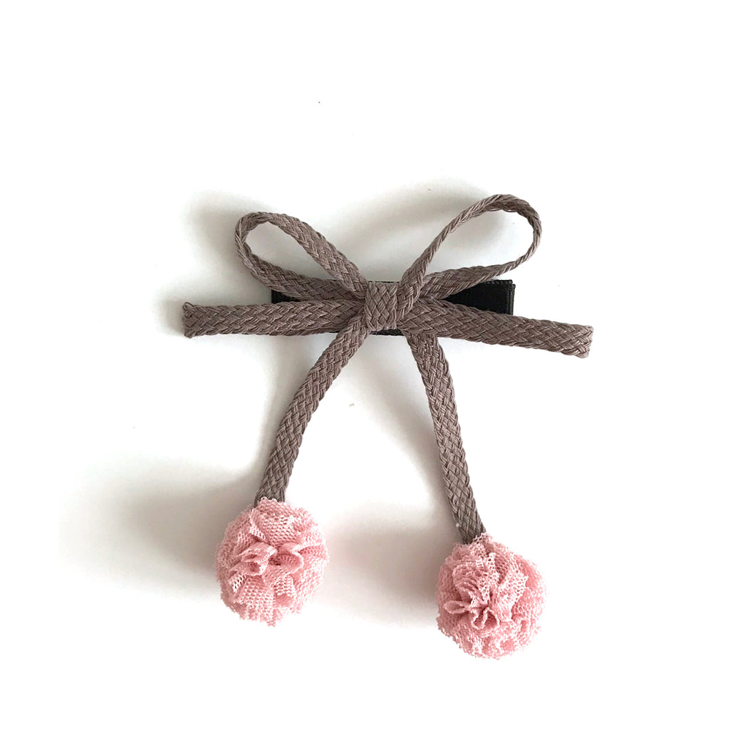 pale pink cherry hair slide