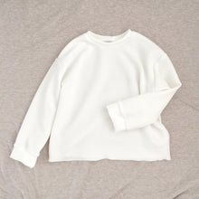 Pique Knit Pullover, white