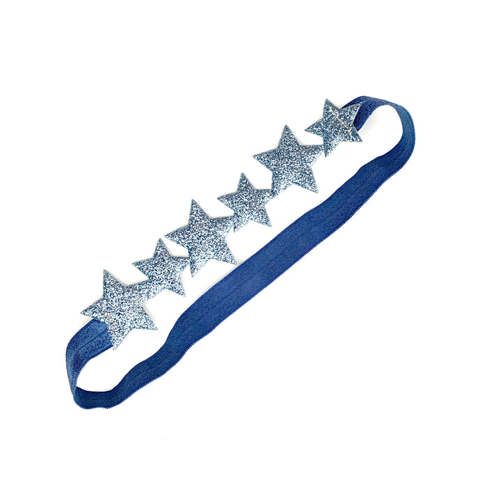 little stars headband in blue