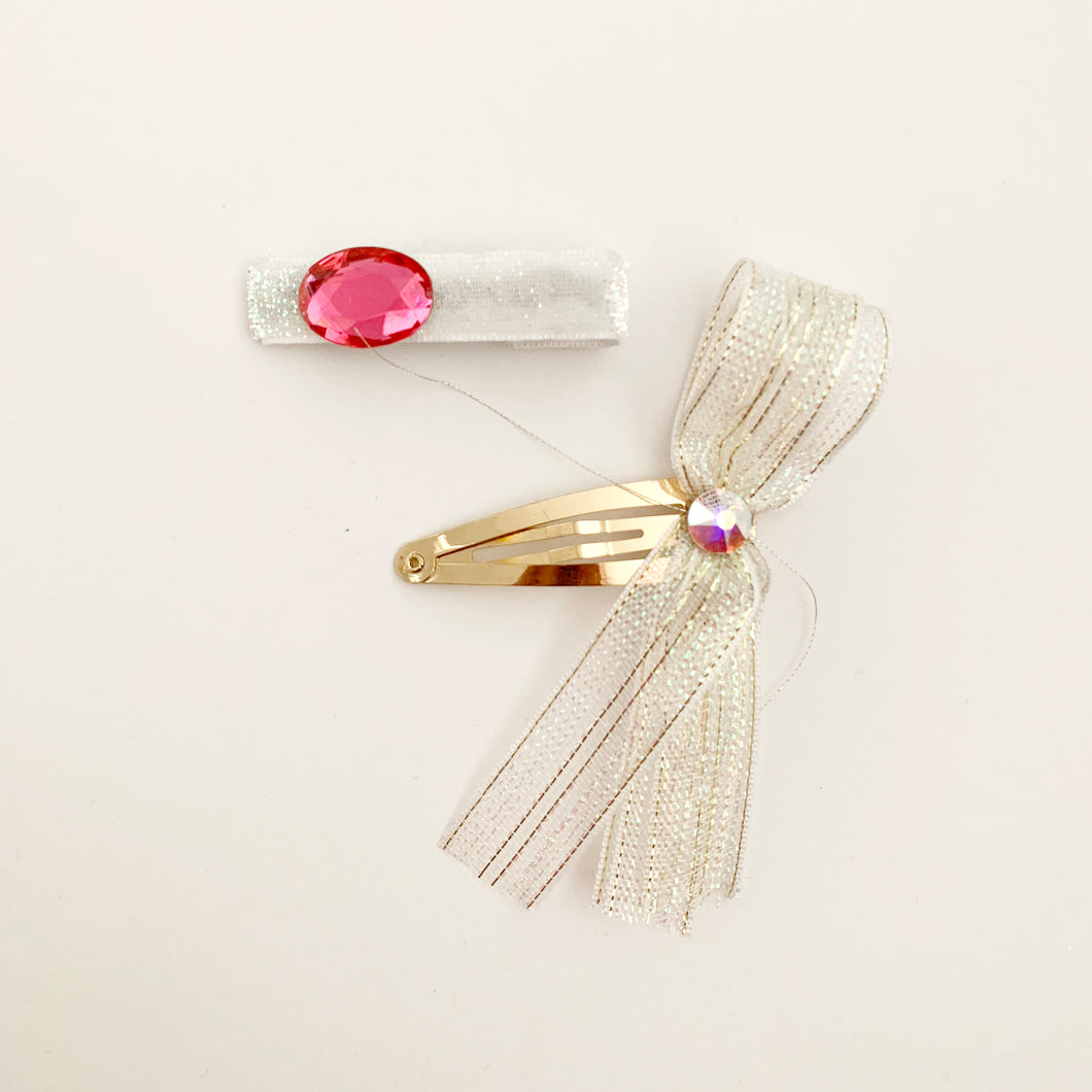 Party Hair Slide - white