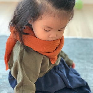 Cotton Gauze Scarf (burnt orange)