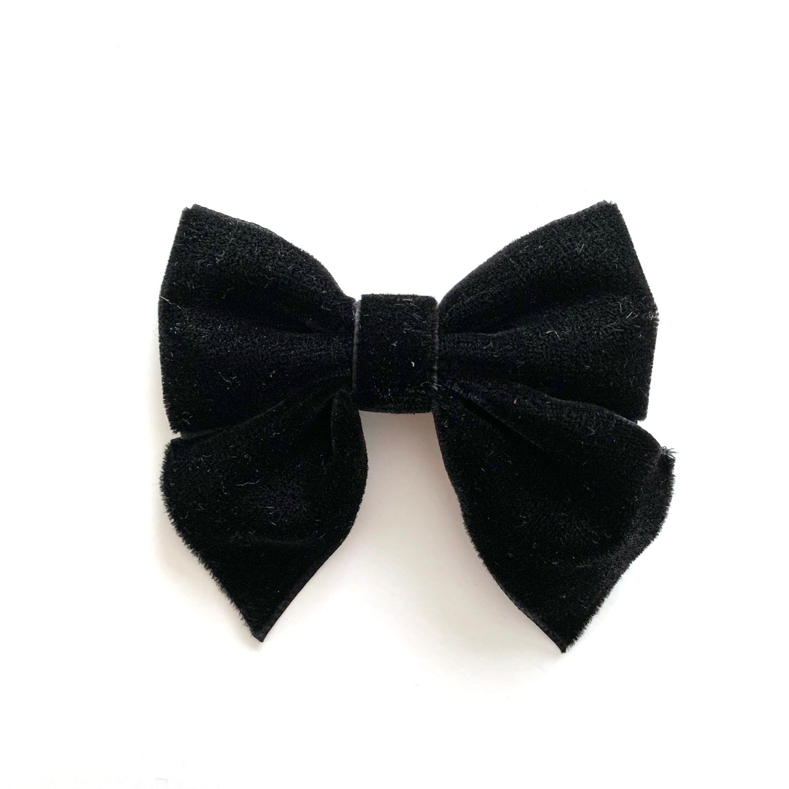 Velvet Bow hair clips (black) – très cher