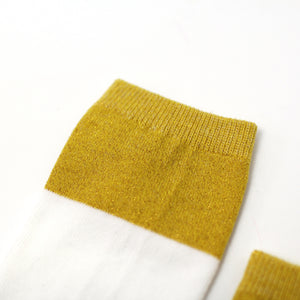 Two Tone Sparkle Socks - Ivory/Gold