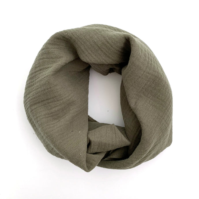 Cotton Gauze Scarf (army green)