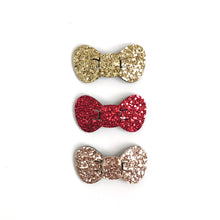 Glitter Bow hair clips