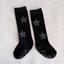 Twinkle socks - Black with Black Stars