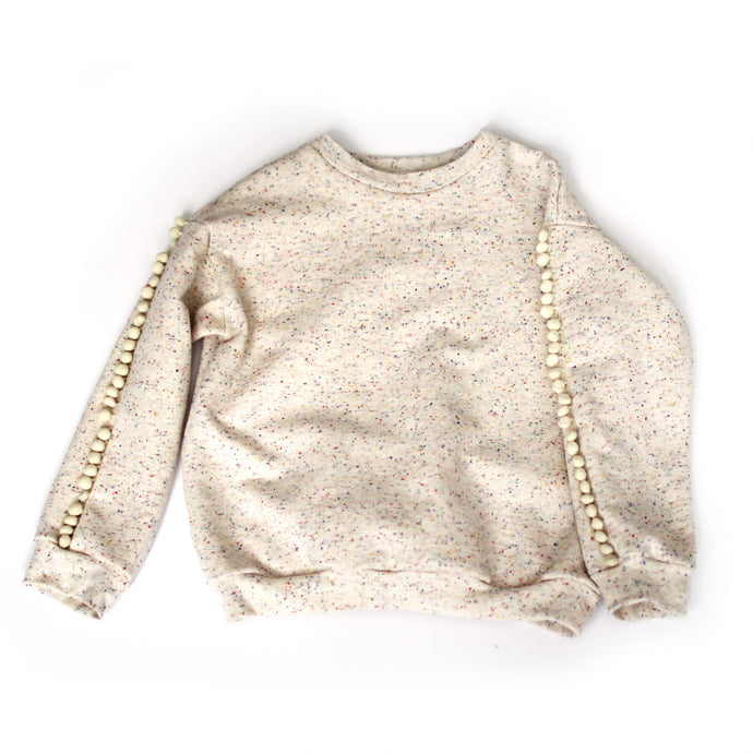 Ivory Pom Pom Confetti Pullover