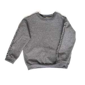Grey Pom Pom Confetti Pullover
