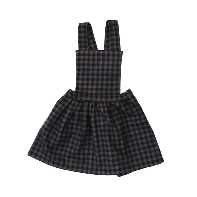 Clio Pinafore Dress (Check Smoke Flannel) - Girls