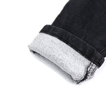 Winter Furry Slim Jeans (distressed black)