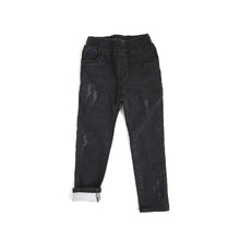 Winter Furry Slim Jeans (distressed black)