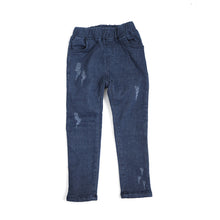 Winter Furry Slim Jeans (distressed indigo)