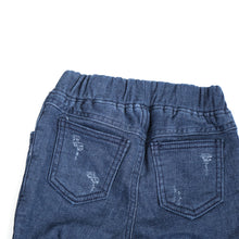 Winter Furry Slim Jeans (distressed indigo)