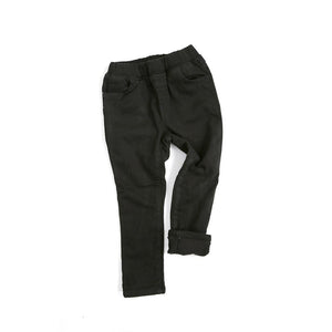 Amazing Fleece-lined Slim-fit Trousers (Black)