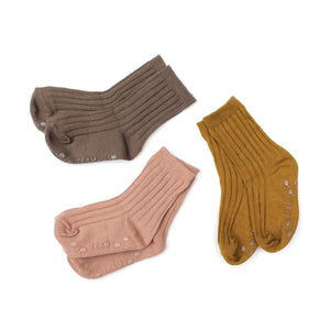 Ribbed Ankle Socks - Mustard