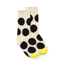 Jumbo Dot Print Socks - Black