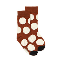Jumbo Dot Print Socks - Creme