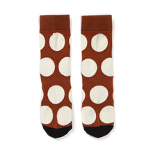 Jumbo Dot Print Socks - Creme
