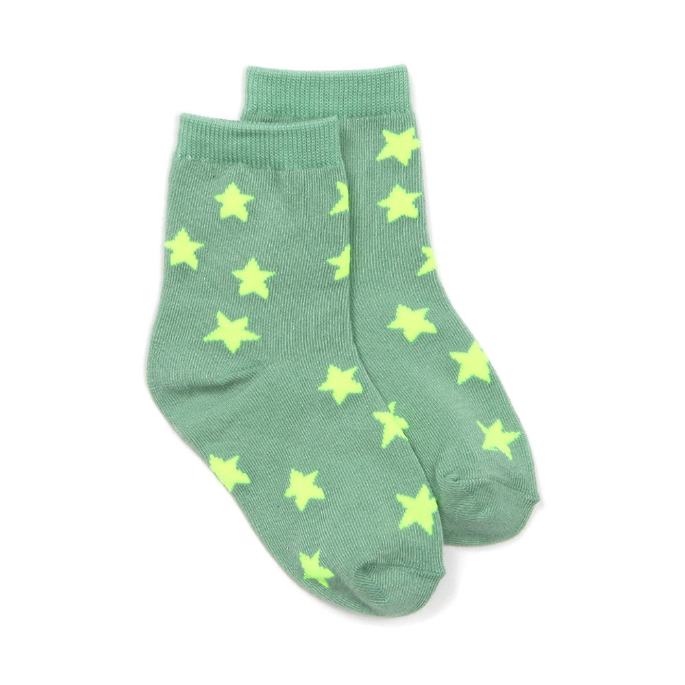Neon Star Print Socks