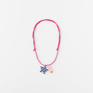 Star and ice cream necklaces (yellow stripe star)