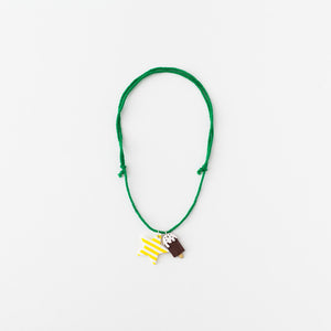 Star and ice cream necklaces (navy stripe star)