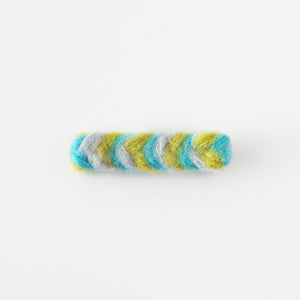 Wooly hair clips (green)