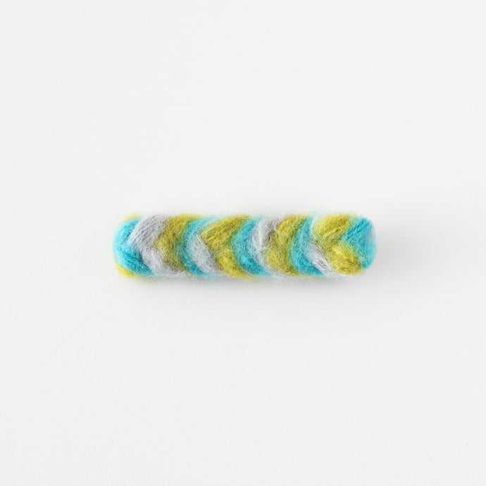 Wooly hair clips (green)
