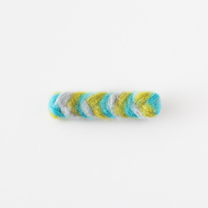 Wooly hair clips (green)