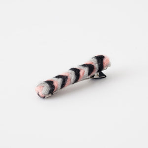 Wooly hair clips (pink)