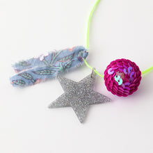 Star and sequin ball necklaces (silver star)