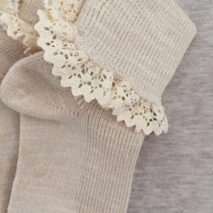 Lace-trimmed Dress Socks (2 pairs set)