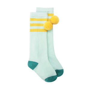 Pompom knee socks - Yellow