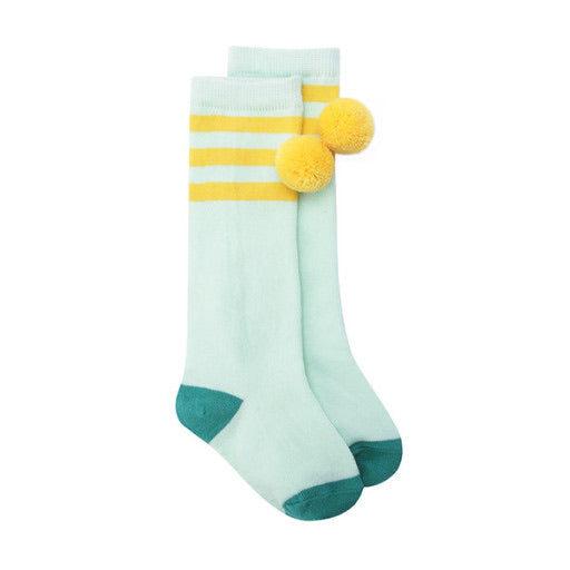 Pompom knee socks - Yellow
