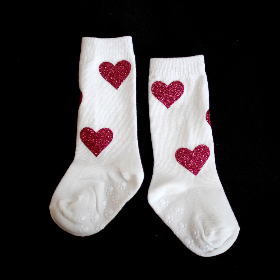 Heart knee socks