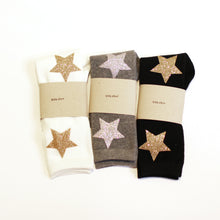 Twinkle socks - Dark gray with Silver Stars