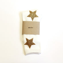 Twinkle socks - Ivory with Gold Stars