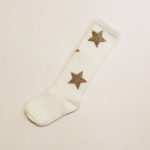 Twinkle socks - Ivory with Gold Stars