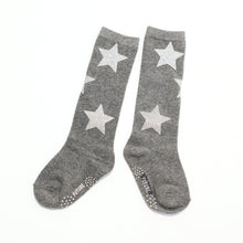 Twinkle socks - Dark gray with Silver Stars